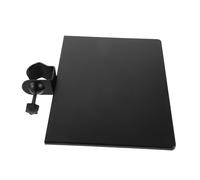 ifundom Universal Mic Rack Tray with Adjustable Height Stable Structure for Microphones Sound Cards Black Plastic + Metal Organizer for Live Streaming Small Workrooms