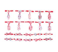 ifundom Valentine’s Day Pet Necktie Bow Ties Ornament Set 20pcs Mixed Styles Romantic Cat Dog Bow Tie Party Accessories for Festival and Couples Assorted style