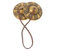 ifundom Vintage Brass Meditation Bells Tingsha Cymbals Elegant Feng Shui Ornament for Yoga Home Decor Versatile Chime for Beginners Sound Therapy