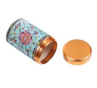 ifundom Vintage Ceramic Tea Storage Jar 80ml Capacity with Airtight Lid for Keeping Tea Fresh and Waterproof White Porcelain Material Suitable for Kitchen Use and Storing 15g