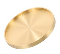 ifundom Vintage Copper Tea Cup Tray with Reliable and Stable Holder, Exquisitely Made Golden Teacup Coaster for Office and Home Use, Retro Style Heat-resistant Storage Saucer