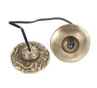 ifundom Vintage Hand Bell Cymbals for Meditation Copper Yoga Chime Instrument Unique Tones Traditional Design for Various Occasions and Stylish Musical Accessory