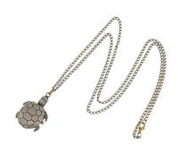 ifundom Vintage Tortoise a Decorative Necklace Accessory in Golden Zinc Alloy Pocket Watch with Easy to Read Dial and Retro Creative Style, for Casual Wear