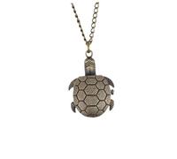 ifundom Vintage Tortoise Shape Pocket Watch with Chain Quartz Movement Retro Timepiece for Men and Women Metal Pendant Watch with Arabic Numerals Classic Unisex Accessory for Daily Wear