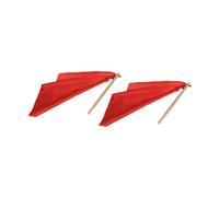 ifundom Waist Drumsticks Red Silk Scarf 25cm Wooden Drumsticks Pair for Dance and Performance Accessories