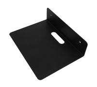 ifundom Wall Mounted Projector Holder and Router Rack, Portable Aluminum Alloy Tray with Cable Organizer for Home and Office Use, Black Wall Mount Bracket