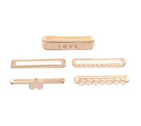 ifundom Watch Strap Charm Rings 5pcs for 38-42mm Smartwatch Bands | Zinc Alloy Polished Finish, Golden Decorative Loops, Easy Install, Daily Wear and Workouts