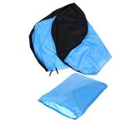 ifundom Waterproof Bike Cover with Lock-Hole, L Size Bicycle Protective Cover Metal Ring, Dustproof Sunproof Rainproof Outdoor Indoor Bike Shelter, Light Blue and Black Trim