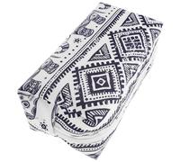 ifundom Waterproof Makeup Bag Cotton Linen Material with Ample Storage Capacity Versatile Storage Compartments for Organizing Cosmetics for for Daily Use and Business Trips