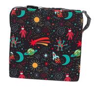 ifundom Waterproof Thickened Kids Dining Chair Booster Cushion 32x32x8cm Black Space Pattern Child Seat Heightening Pad for Toddlers