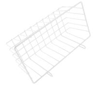 ifundom White Iron Household Feeder Rack for Bunnies and Chinchillas, Easy to Install Pet Cage Rack That Minimizes Waste, Sturdy Washable Bunny Hay Feeder for Small Animals