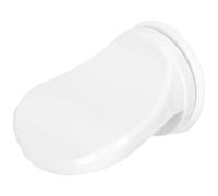ifundom White Plastic Shower Foot Pad with Effort Saving Pedal and No Drilling Design, Easy to Use Bathroom Footrest for Daily Showers and Shoeshine