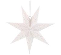 ifundom White Seven Pointed Star Paper Lantern Lampshade with Soft Diffused Lighting, Versatile Hanging Decoration for Christmas, Weddings, and New Year Celebrations