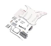 ifundom White St Electric Guitar Kit Full Accessories Diy Guitar Building Set for Beginners Includes Bridge System Gig Bag Spare Strings and Picks