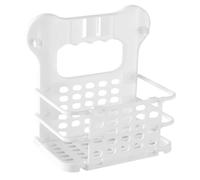 ifundom White Wall Mounted Storage Basket for Household Small Items, Pp Material, Simple and Elegant Design, Suitable for Kitchen and Bathroom Organisation