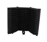 ifundom Windscreen Soundproof Cover for Microphone Microphone Filter Shield Black Foldable Design for Music Recording Sound Absorber Panel