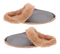 ifundom Winter Warm Shoe Liners for Women Clogs and Boots, Removable Plush Furry Inner Soles, Brown Short Tube 250mm, Cozy Replacement Inserts for Hole Shoes and House Slippers