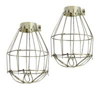 ifundom Wire Bulb Guard Industrial Style 2pcs Lamp Shade, Iron Material with Explosion-Proof Design, Ideal for Coffee Shops and Lounges