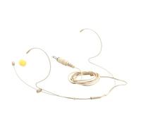 ifundom Wired Over-ear Headset with Omnidirectional Condenser Microphone, Noise Cancelling Beige Earphones with 3.5mm Jack for Hosting, Singing, and Online Meetings