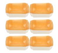 ifundom Wood Baking Mold 6pcs Rectangular Loaf Pans with Natural Paper Liners 140X95X50Mm Suitable for Baking Cakes Muffins and Candies