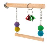 ifundom Wood Bird Swing Cage for Parrots and Parakeets Natural Safe Material Perch Stand with Fine Workmanship Decorative Chic Design for Bird Health and Comfort