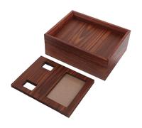 ifundom Wood Pet Memorial Frame Coffee Solid Wood Box with Natural Grain Timeless Style Smooth Polished Finish Space-saving Design for Pet Memorial Wall Decor