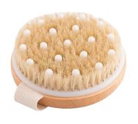 ifundom Wooden Bath Brush for Men and Women with Massage and Exfoliating Features, Simple Look Design, Khaki Colour, for Taking A Shower and Daily Life Body Cleaning