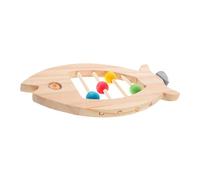 ifundom Wooden Bird Perch Stand for Parrots with Cartoon Design Exercise Platform for Budgie Cage and Parakeet Versatile Natural Wood Pole for Cage Play and Physical Activity Suitable for