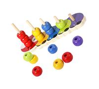 ifundom Wooden Colorful Building Blocks Practical Stacking for Early Education Creativity Development Montessori Educational