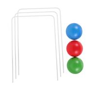 ifundom Wooden Croquet Set with Balls and Iron Wickets Outdoor Garden Sports for Backyard Lawn Play Enhances Motor Skills and Strategic Thinking Complete Family Fun Kit