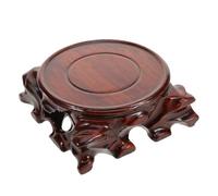 ifundom Wooden Display Stand Featuring a 10Cm Diameter Solid Wood Base for Purple Clay Teapot and Jade Craft Ornament Display