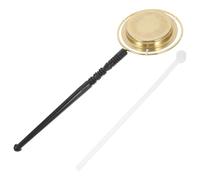 ifundom Wooden Fish Copper Chime Percussion Instrument Chinese Muyu Temple Accessory for Buddhism Rituals and Temple Decoration