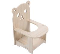 ifundom Wooden Hamster Accessories Miniature Chair with Feeding Tray, Comfortable Hamster Wood Feeding Chair for Hedgehog and Ferret, Mini House Decoration Accessory