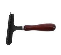 ifundom Wooden Handle Pet Comb for Cats Dogs Stainless Steel Teeth Grooming Brush for Tangle Removal and Skin Stimulation Dark