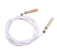 ifundom Wooden Handle Skipping Rope for Durable Cotton Rope for Fitness Exercises for Outdoor Games and Group Workouts Comfortable Ergonomic Grip