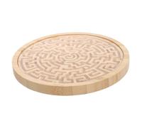 ifundom Wooden Maze Board Game for Round Labyrinth Puzzle with Bead Maze for Preschool Learning Balance Training Portable Educational Activity for Cooperative Play