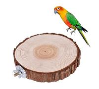 ifundom Wooden Platform Stand Rack Toy Branch Perches for Parrot Bird Cage Natural Wood Material for Climbing and Resting inside Cage