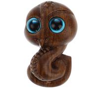 ifundom Wooden Snake Statue Keychain Bag Chain Artistic Elegance Miniature Snake Figurine Home Decor Bedroom Decor Wealth Prosperity Ornament