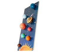 ifundom Wooden Solar System Matching for Educational Planet Puzzle Board with Cognitive Eight Planets Particle Blocks for Logical Thinking and Parent Interactive Play