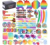 iFunLong 70 Pcs Fidget Toys Kids Pack - Party Bag Fillers, Classroom Prizes, Pop its for ADHD, Party Favours, Stress Relief Pinata Fillers, Bulk Fidgets Box Gifts with Autism,Gifts for Boys and Girls