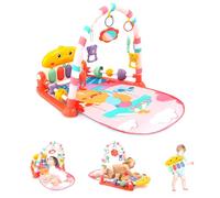 iFunLong Baby Play Mat Baby Gym,Funny Baby Play Piano Gym Mat, with 5 Infant Sensory Baby Toys, Music and Lights Boy & Girl Gifts for Newborn Baby 0 to 3 6 9 12 Months