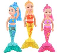 iFunLong Mermaid Doll Toy for 3+ Girls Gifts, 3Packs