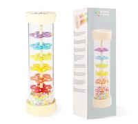 iFunLong Montessori Baby Toys for 6-12 Months 1 Year Old, Baby Rattle Wooden Sensory Toys, 7.7” Rainmaker Infant Musical Toys Baby Gifts for 6 7 8 9 12 Month Old Newborn Boys Girls Toddlers