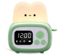 iFutniew 1 PCS Timer Clock Toaster Lamp Cute Night Light with Time Management Tool and Table Clock Alarm Digital Timer Easy to Use for Kids Green