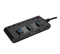 iFutniew 1 Piece Portable Hub Splitter USB Hub Splitter with Switches Converter for Laptop PC Computer