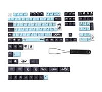 iFutniew 1 Set Dye Subbed Keycaps for MX Switch Keyboard Cherry Profile Key Cap FR Keycap 135 Keys