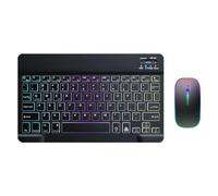 iFutniew 10 Inch Wireless Keyboard and Mouse Rechargeable Bluetooth Keyboard and Mouse Combo Kit Black