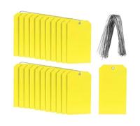iFutniew 100Pcs 15.9cmx7.9cmPlastic Shipping Labels with Wire Writable Hang Tags,Shipping Labels for Equipment Auto Accessories Parts