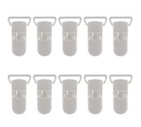 iFutniew 10Pcs Baby Kids T-Shape Plastic Clips Soother Dummy Style Badge Holder White
