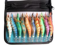 iFutniew 10PCS Fishing Lure Wood Shrimp Luminated Squid Fishing Bait 3.0 Hook Sea Fishing Lures Artificial Lures
